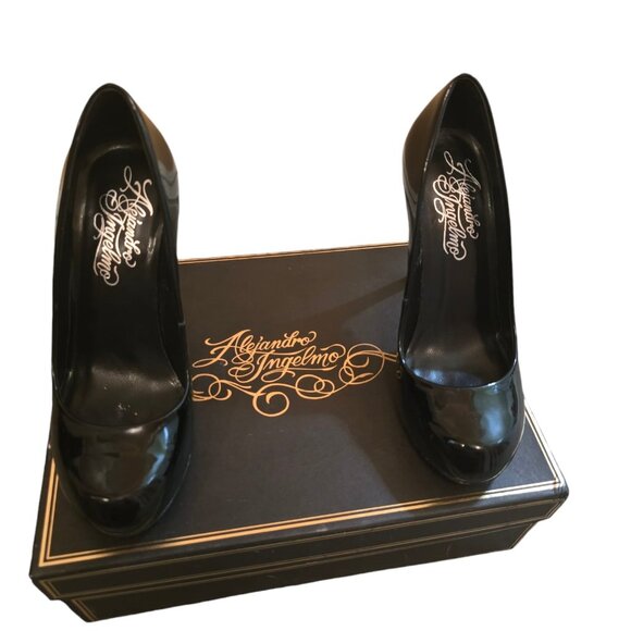 Alejandro Ingelmo Black Patent Leather stiletto - Size 6.5 US - Picture 3 of 4